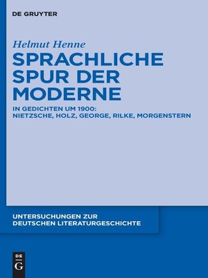 cover image of Sprachliche Spur der Moderne